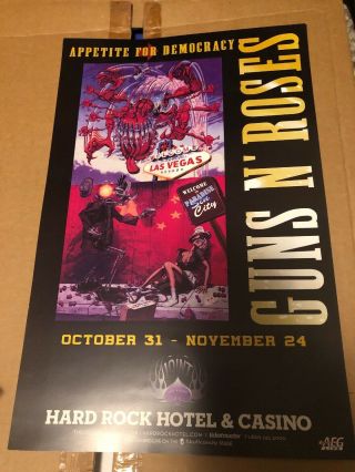 Guns N’ Roses Residency Las Vegas 2012 Hard Rock Hotel Box Office Poster
