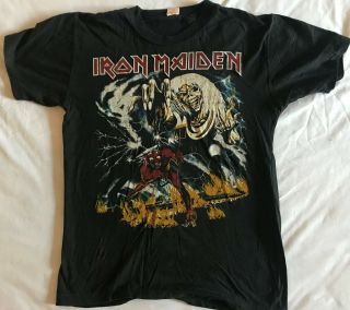 Iron Maiden Vintage T - Shirt - Number Of The Beast 1982 -