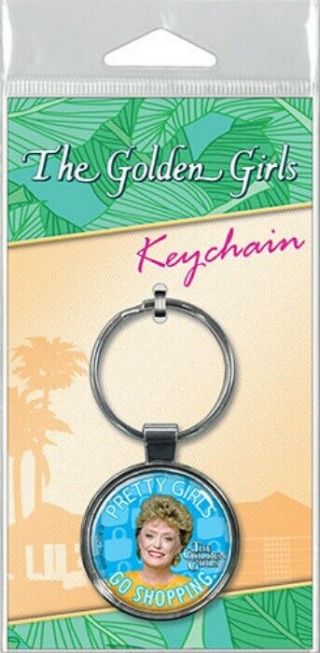 The Golden Girls Blanche Pretty Girls Go Shopping Photo Round Metal Key Chain