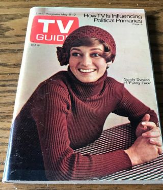 May 6,  1972 Tv Guide Mag (sandy Duncan/funny Face/fran Wash - Balt Ed.