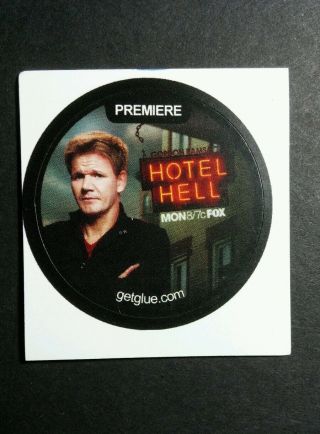 Gordon Ramsay Hotel Hell Photo Tv Small 1.  5 " Getglue Get Glue Sticker