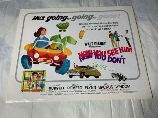 Walt Disney’s ‘now You See Him,  Now You Dont’ Set Of 10 Lobby Cards,  1972