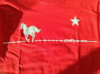 Vintage Deftones White Pony Men’s S Giant Red T - Shirt - With Tags 3