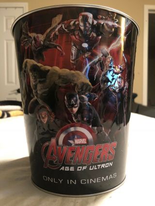 Avengers: Age Of Ultron Popcorn Bucket Tub 130 Oz Perfect Great Gift