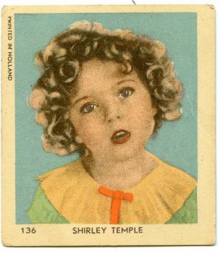 Shirley Temple Dutch Vintage Small Colorized Card Nr.  136