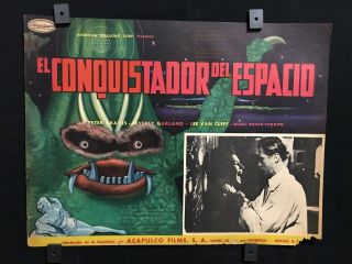 1956 It Conquered The World Drama/thriller Authentic Mexican Lobby Card 16 " X12 "