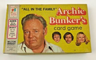 1972 Milton Bradley Vintage Archie Bunker Card Game All In The Family Rob Reiner