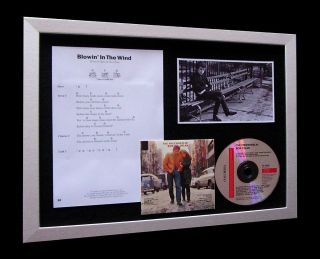 Bob Dylan Blowin In Wind Ltd Music Cd Quality Framed Display,  Express Global Ship