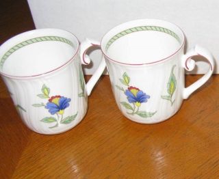 Set Of 2 Villeroy & Boch Persia (scalloped) Porcelain Mugs