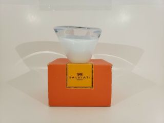 Salviati - Venezia Lumi Collectible Bowl White/teal