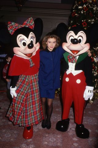 Alyssa Milano (14) Young Candid 35mm Transparency Slide 1987 Minnie And Mickey