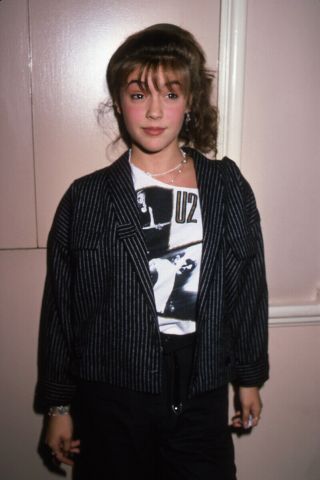 Alyssa Milano (14) Cute Young Candid 35mm Transparency Slide 1987