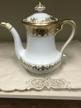 Vintage Noritake/175/christmas/ Ball Ornament Moriage Tea Pot / Coffee Pot