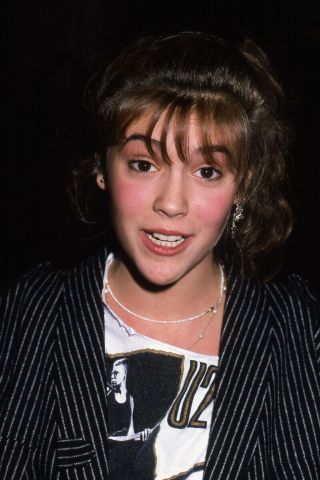 Alyssa Milano (14) Young Cute Candid 35mm Transparency Slide 1987