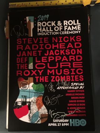 Def Leppard Rock N Roll Hall Of Fame Autographed Signed Poster
