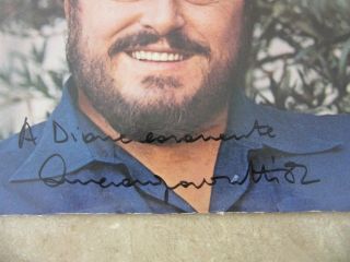 Luciano Pavarotti Hand Signed / Autographed LP Album Cover - -,  Vinyl Record 2