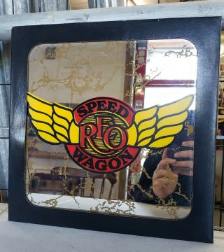 Reo Speedwagon Carnival Mirror ‐ 12.  25 X 12.  25 Vintage Rock & Roll Memorabilia