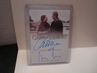 2019 Game Of Thrones Inflexions Dual Auto Carice Van Houten And Stephen Dillane
