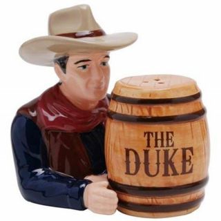 John Wayne The Duke Western Barrel Salt And Pepper Shaker Set,  24724