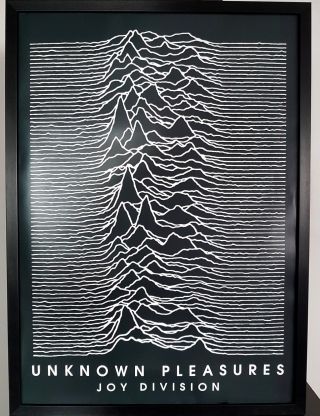 Joy Division - Unknown Pleasures - Luxury Framed Poster Certificate - Ian Curtis