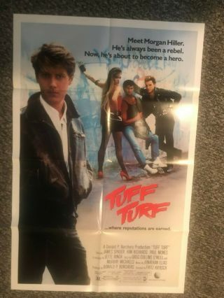 Tuff Turf 1984 Movie Promo Poster Large Folded Very Good 27 " X41 " James Spader