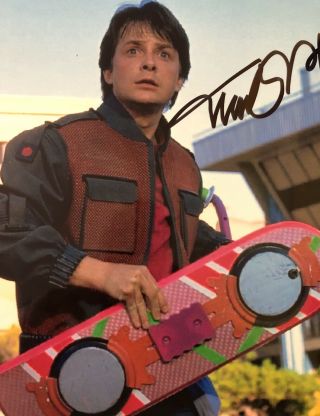 Michael J.  Fox / Back To The Future / Signed 8x10 Celebrity Photo /