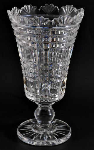 Rare Vintage Waterford Crystal Master Cutter Celery Vase 9.  5 " Made In Ireland