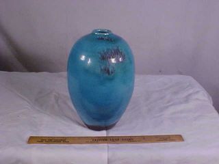 North Carolina Ben Owen Lll Ovoid Vase In Chinese Blue - - 1998