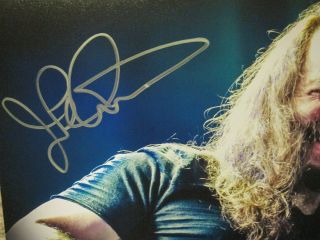 John Petrucci - Signed 11x14 inch color concert photo Dream Theater w/ tour pass 2