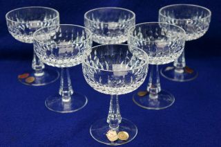 Gorham Chantilly Crystal (6) Sherbet Champagne Glasses,  5 1/8 " Nwt Nachtmann