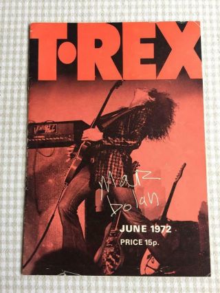 Tour Programme T Rex Marc Bolan 1972 Uk Tour The Slider