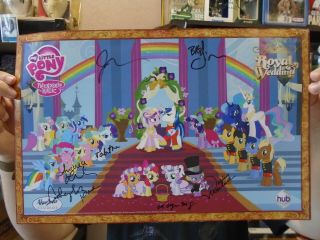 Sdcc My Little Pony Cast Signed Poster By 6