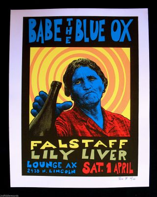 Steve Walters - Babe The Blue Ox - Artist Signed & Rd Silkscreen Poster - Screwball