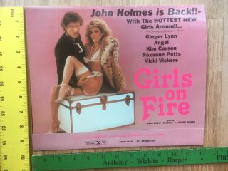 Girls On Fire Adult Movie Advertising Promo Brochure Starring John Holmes