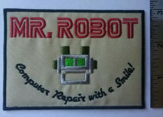 Mr.  Robot Iron - on Patch Elliot Alderson Fandom Hacker Cosplay 90 ' s Retro TV Show 3