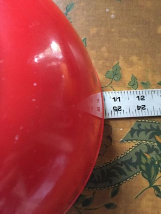Vintage Pyrex RED 404 4 - Quart Large Primary Mixing Bowl Dish 4