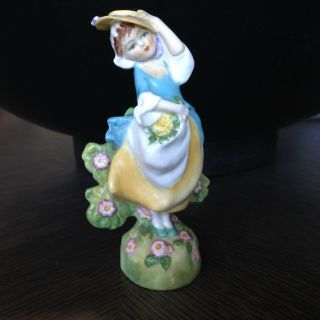 Extremely Rare Vintage Royal Worcester Porcelain Figurine Spring By G M Parnell