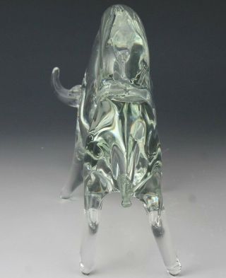 Signed Licio Zanetti Murano Italian Art Glass Modernist Bull Sculpture NR LMA 3