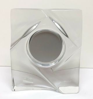 DAUM Crystal France Sculpture Mantel Clock Signed 5
