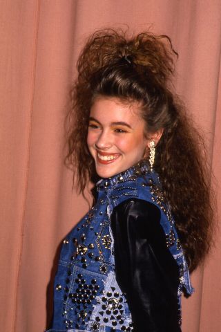 Alyssa Milano (15) Cute Young Great Smile Candid 35mm Transparency Slide