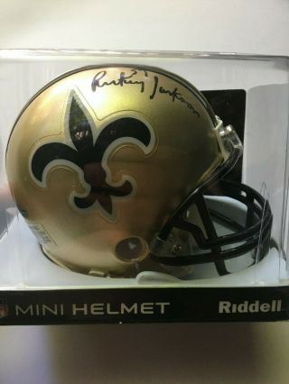 Ricky Jackson - Orleans Saints Hof Lb Signed Mini Helmet (throwback) Jsa