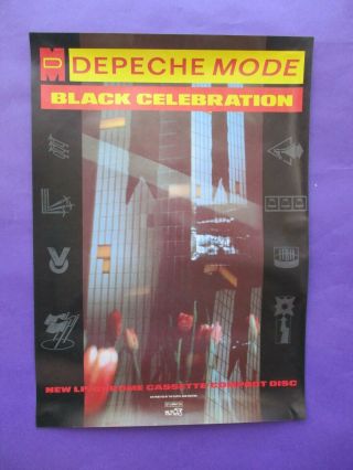 Depeche Mode Black Celebration Promo Poster 1986 Official Mute Indie