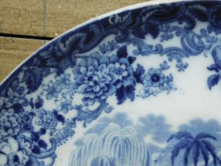Antique Wedgwood Chinese Etruria Serving Platter flow Blue Ware ca.  1890 Plate 3