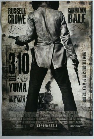 3:10 To Yuma 2007 Double Sided Movie Poster 27 " X 40 "
