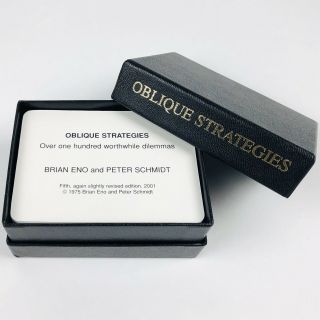 Oblique Strategies Cards Brian Eno Peter Schmidt Fifth Edition 2001