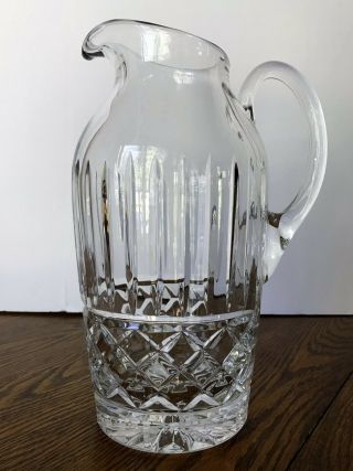 Stunning Vintage Cut Lead Crystal Pitcher 10.  25 " Tall & Holds 6 Cups (48 Ounces)