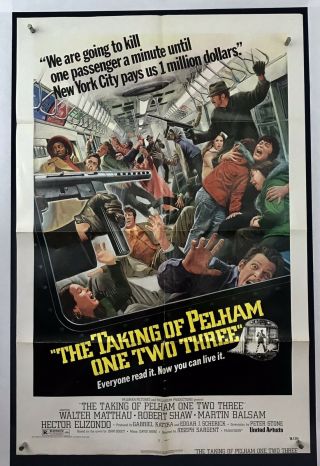 Taking Of Pelham One Two Three Movie Poster (fine) One Sheet 1974 4108