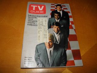 Tv Guide Oct 18 - 24,  1969 Leonard Nimoy Peter Graves Mission Impossible Cover Vg