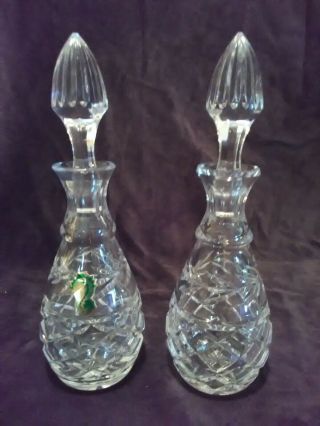 Waterford Crystal Cruets With Stoppers 5 1/2 "