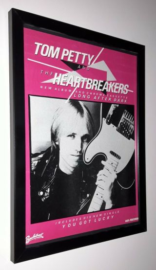 Tom Petty - Framed Press Release Promo Poster From 1982